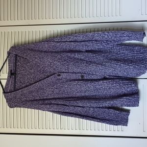 Purple cardigan sweater